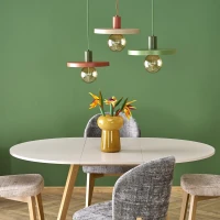 Pendant light 30 cm – round, brown, E27 - Image 4