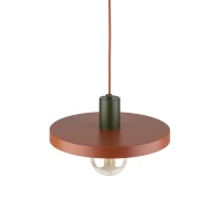 Pendant light 30 cm – round, brown, E27 - Image 11
