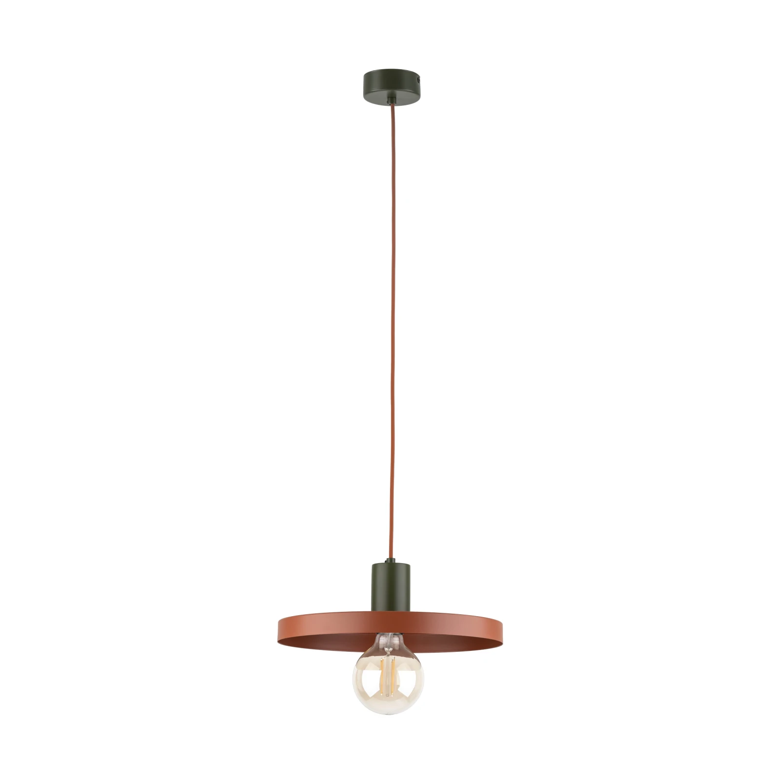 Pendant light 30 cm – round, brown, E27