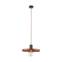 Pendant light 30 cm – round, brown, E27 - Image 2