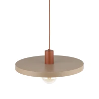 Pendant light 40 cm – round, brown and beige, E27 - Image 6