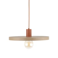 Pendant light 40 cm – round, brown and beige, E27 - Image 10