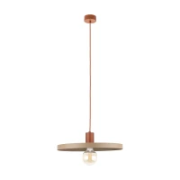 Pendant light 40 cm – round, brown and beige, E27 - Image 2