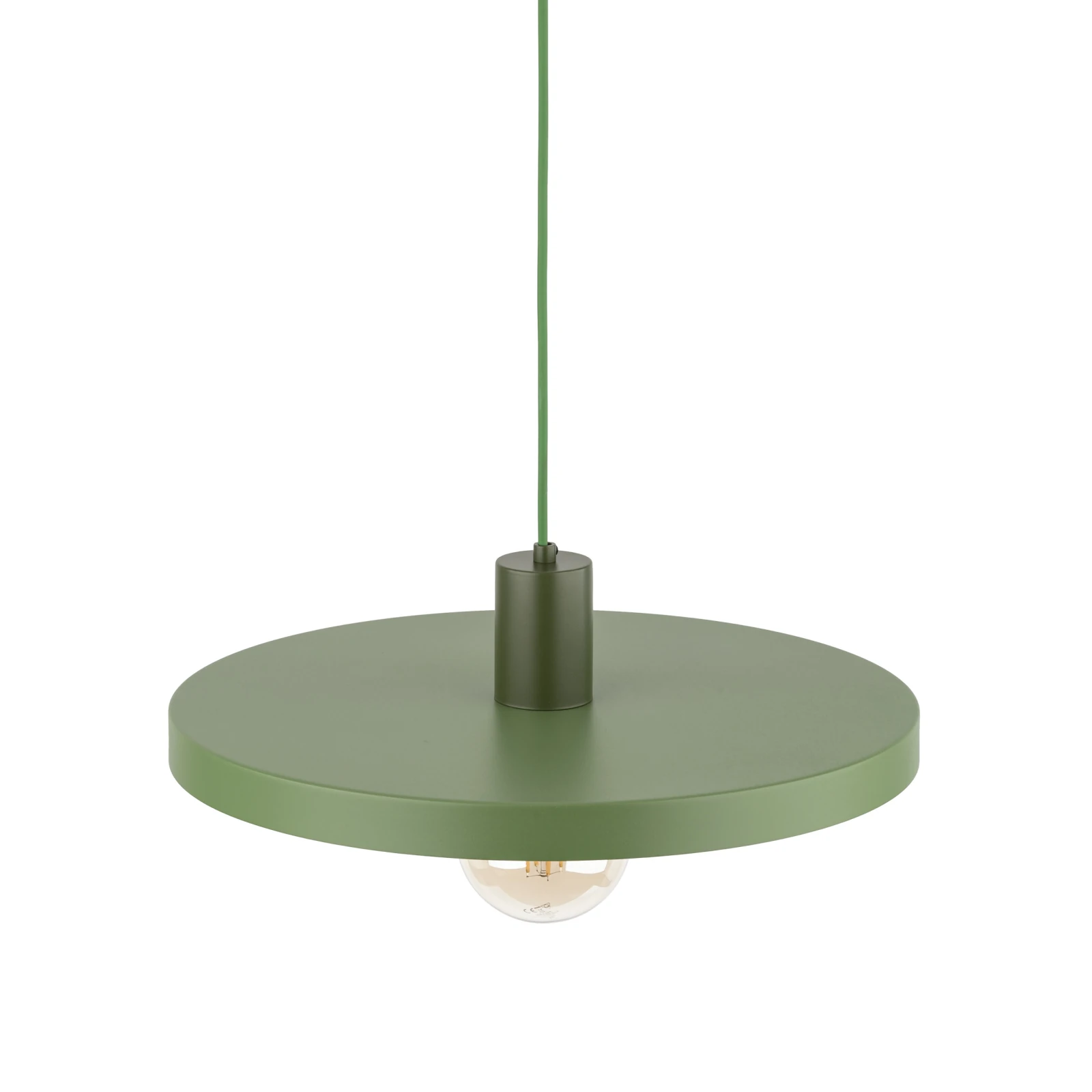 Pendant light 40 cm – round, green, E27