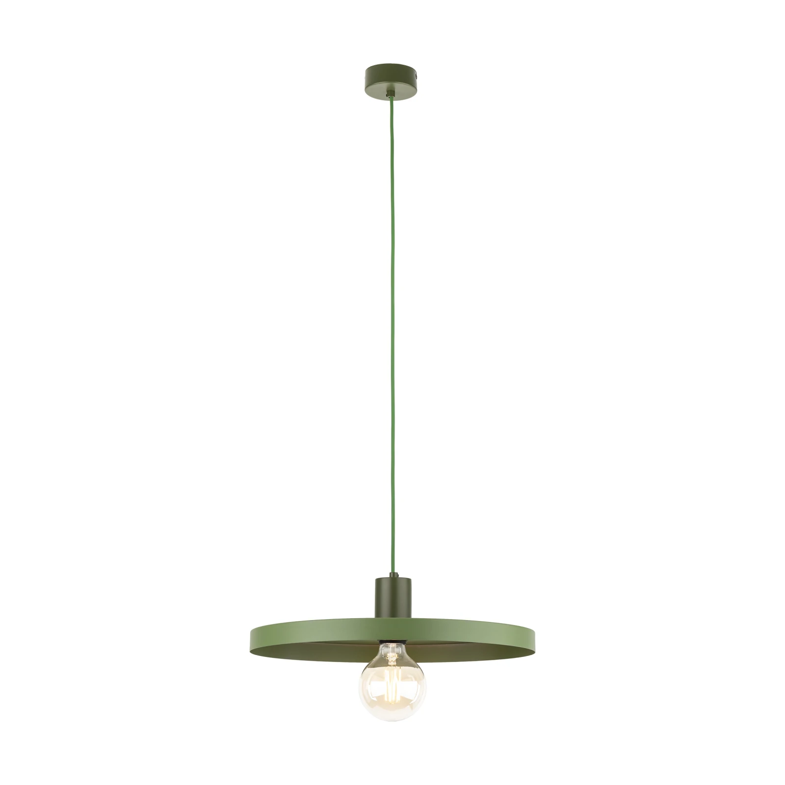 Pendant light 40 cm – round, green, E27