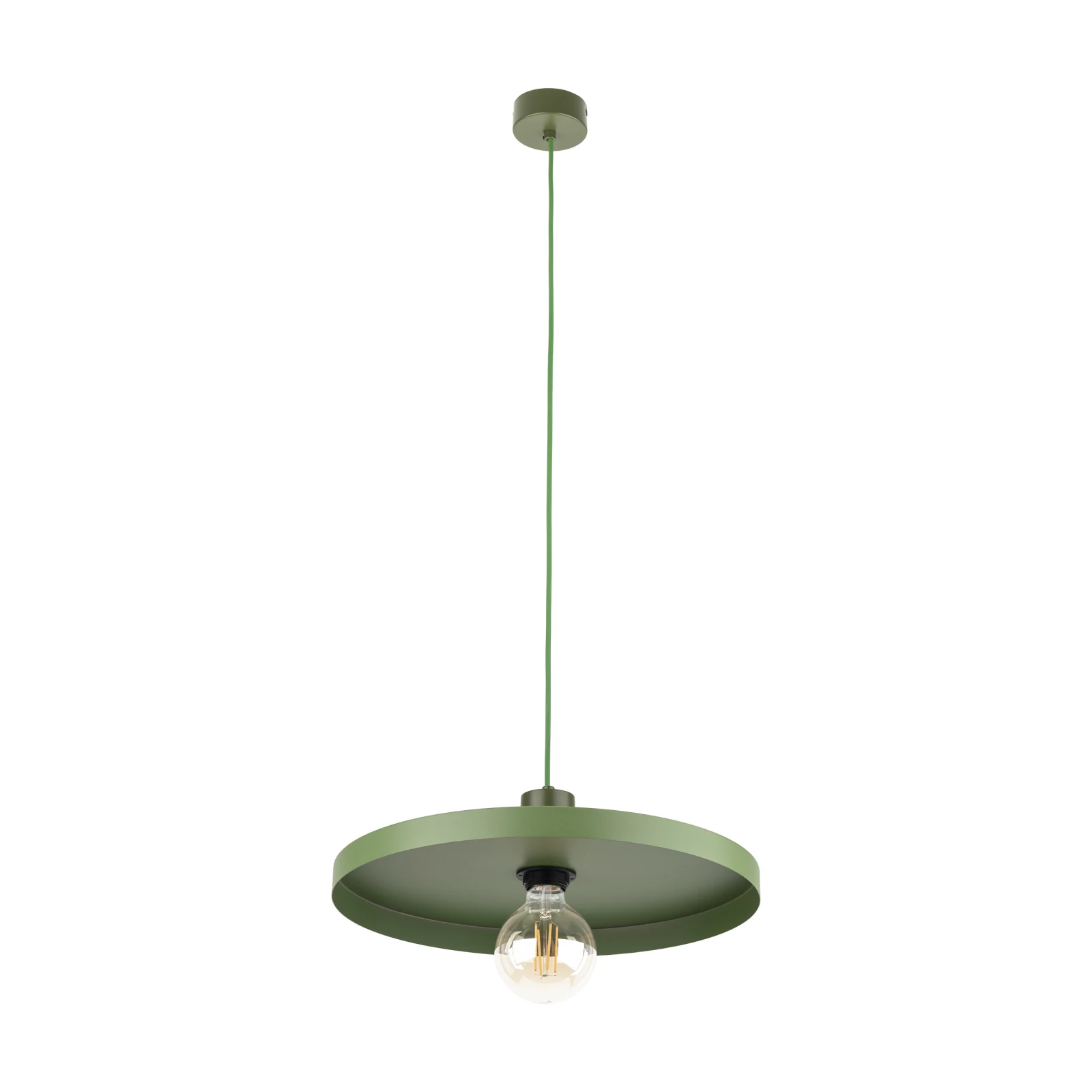 Pendant light 40 cm – round, green, E27