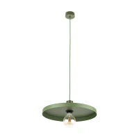 Pendant light 40 cm – round, green, E27 - Image 9