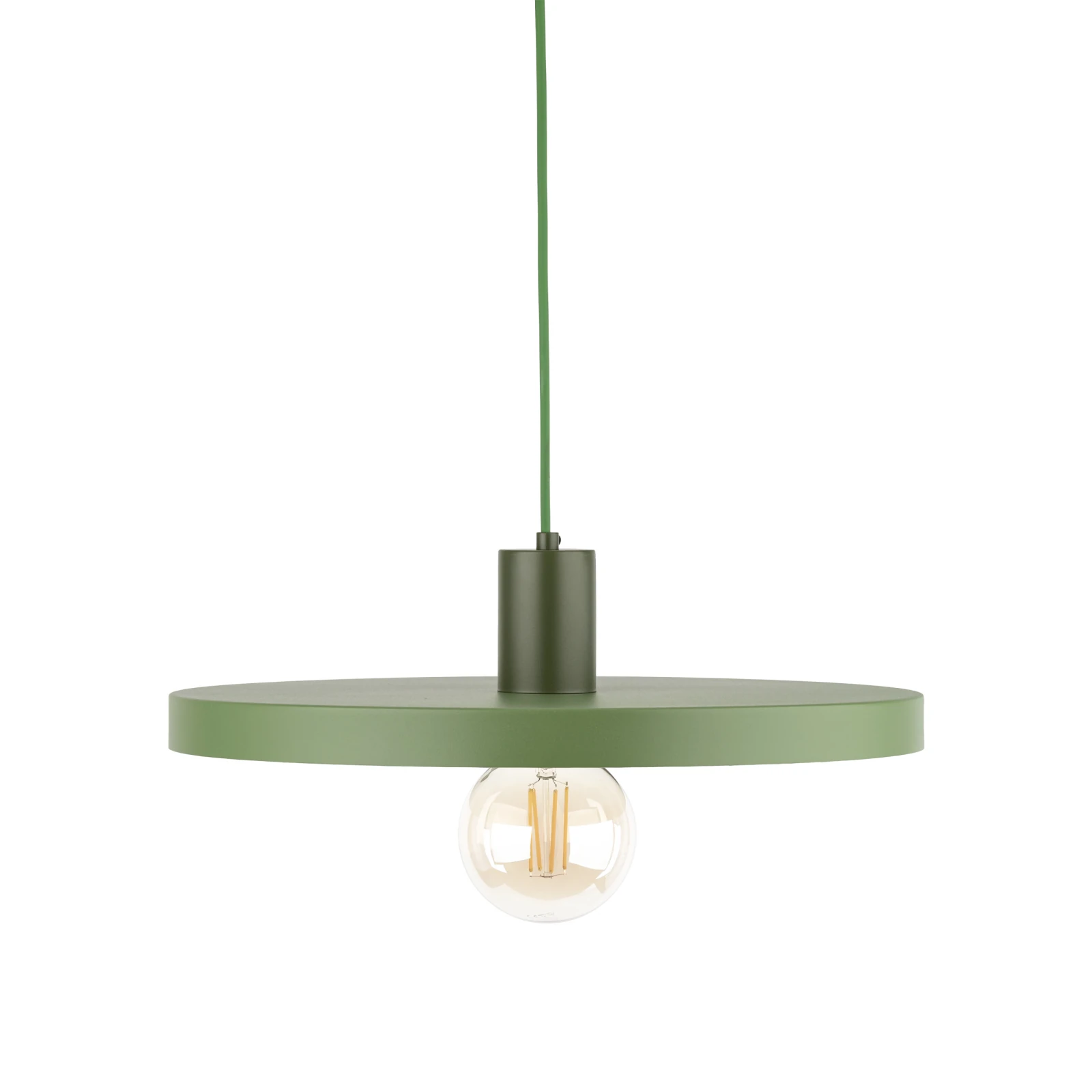 Pendant light 40 cm – round, green, E27