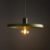 Pendant light 40 cm – round, green, E27 - Image 3