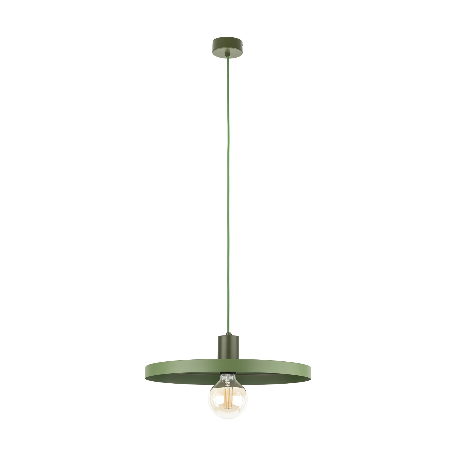 Pendant light 40 cm – round, green, E27