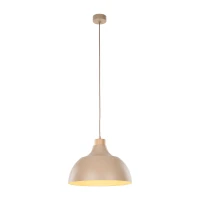 CAP pendant light – beige metal shade, wooden accent - Image 5