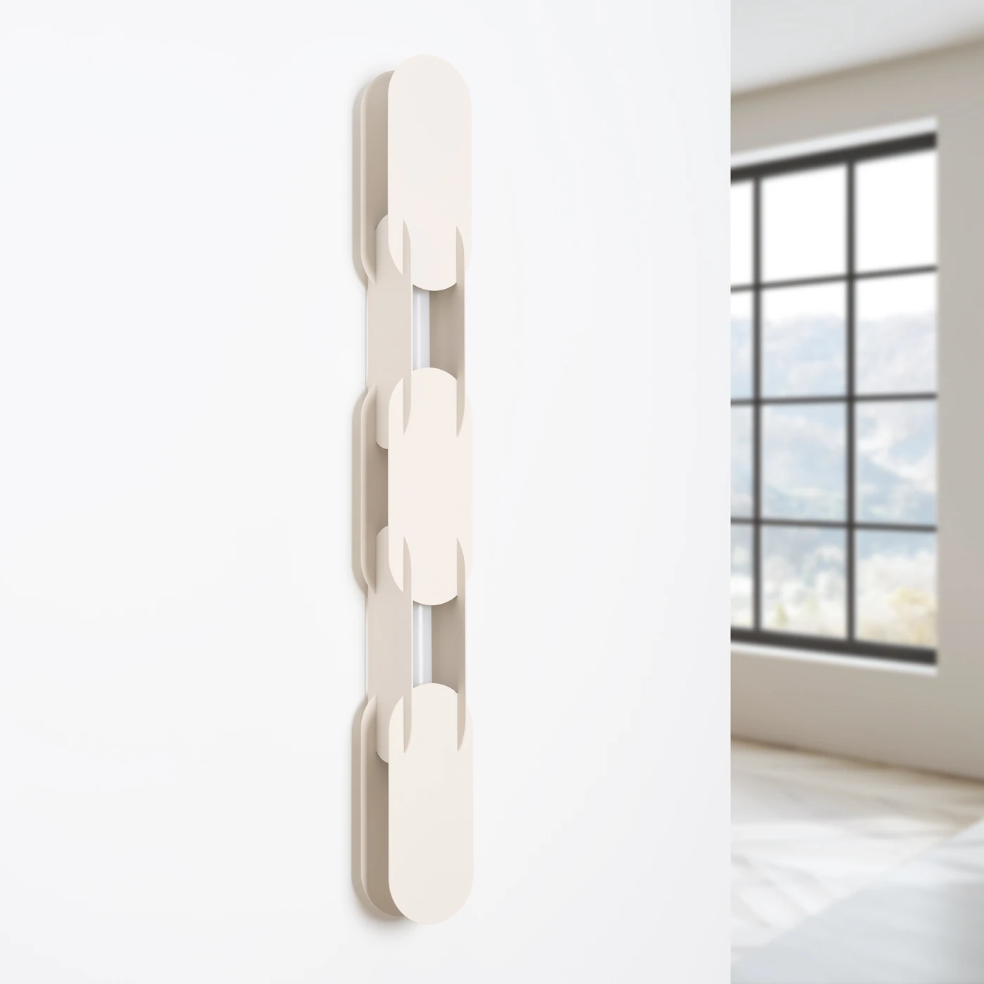 Wall lamp 91 cm – chain form, beige, DALI dimmable