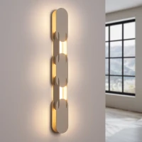 Wall lamp 91 cm – chain form, beige, DALI dimmable - Image 1