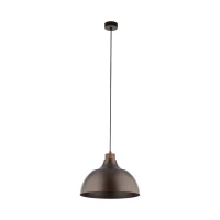 Pendant light 1x15 W – cylinder, brown, wood detail - Image 2
