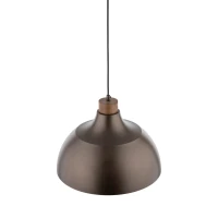 Pendant light 1x15 W – cylinder, brown, wood detail - Image 7