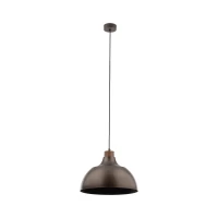 Pendant light 1x15 W – cylinder, brown, wood detail - Image 8