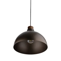 Pendant light 1x15 W – cylinder, brown, wood detail - Image 10