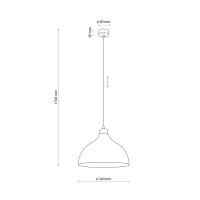 Pendant light 1x15 W – cylinder, brown, wood detail - Image 11