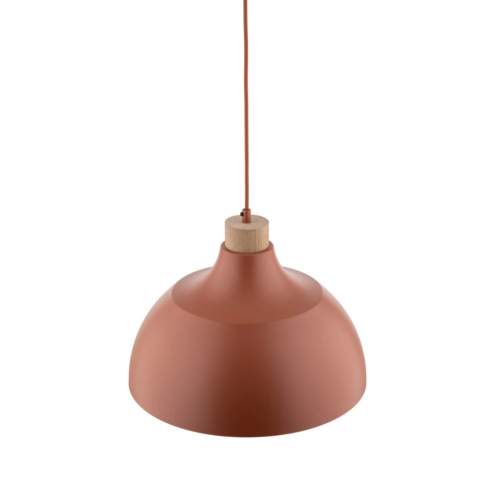 CAP pakabinamas šviestuvas, oranžinis, medžio detalė, E27