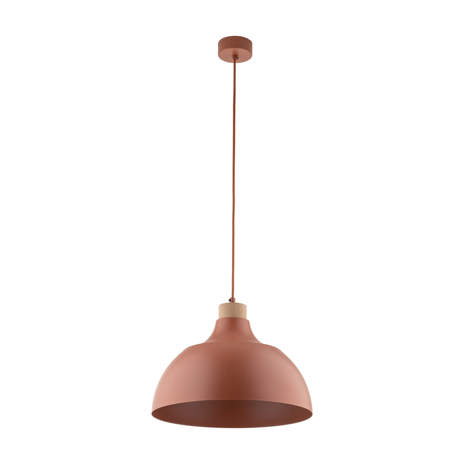 CAP pakabinamas šviestuvas, oranžinis, medžio detalė, E27