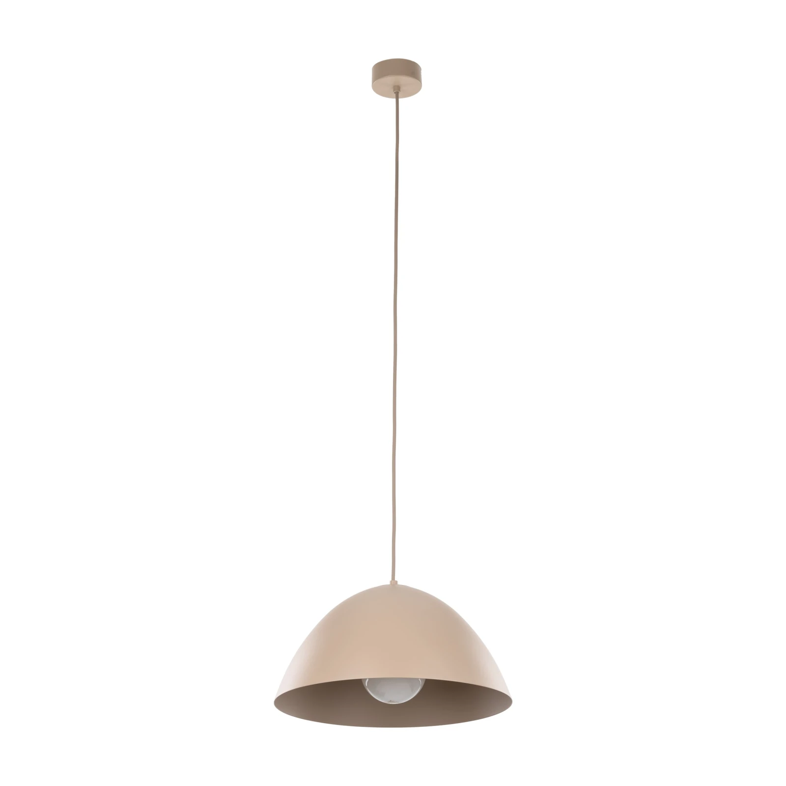 FARO pendant light – beige metal shade, classic form