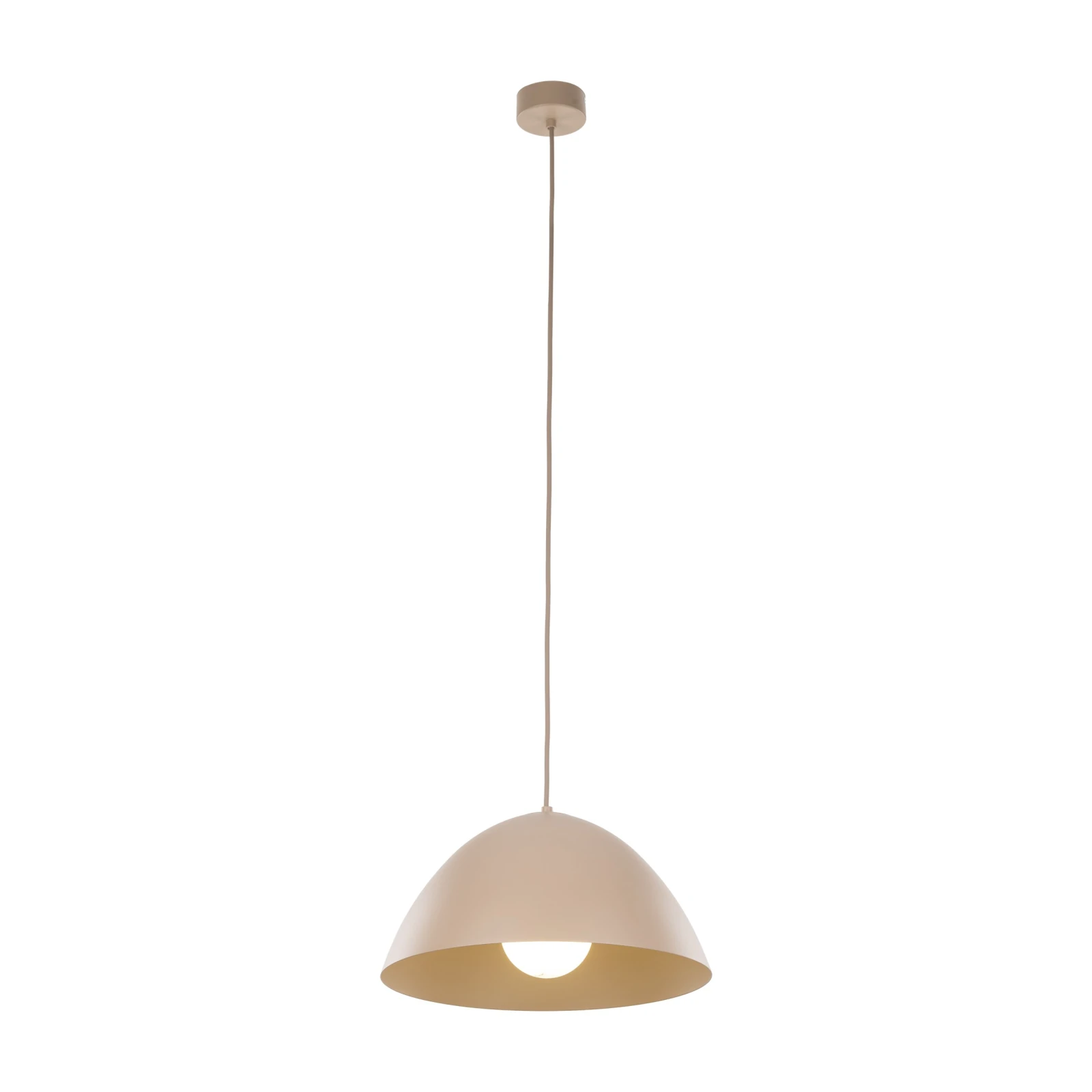 FARO pendant light – beige metal shade, classic form
