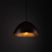 FARO 15 W pendant light – brown metal shade, classic form - Image 3