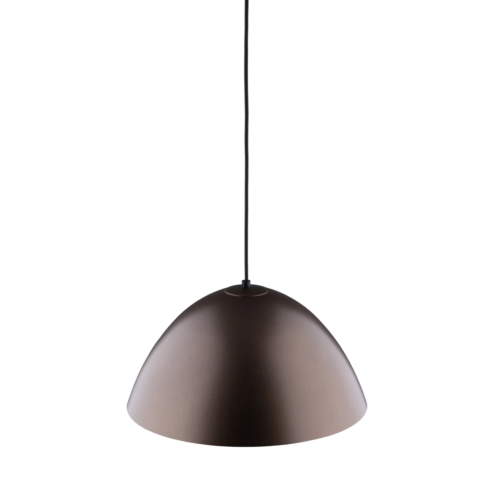 FARO 15 W pendant light – brown metal shade, classic form