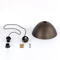 FARO 15 W pendant light – brown metal shade, classic form - Image 8