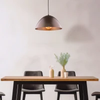 FARO 15 W pendant light – brown metal shade, classic form - Image 1