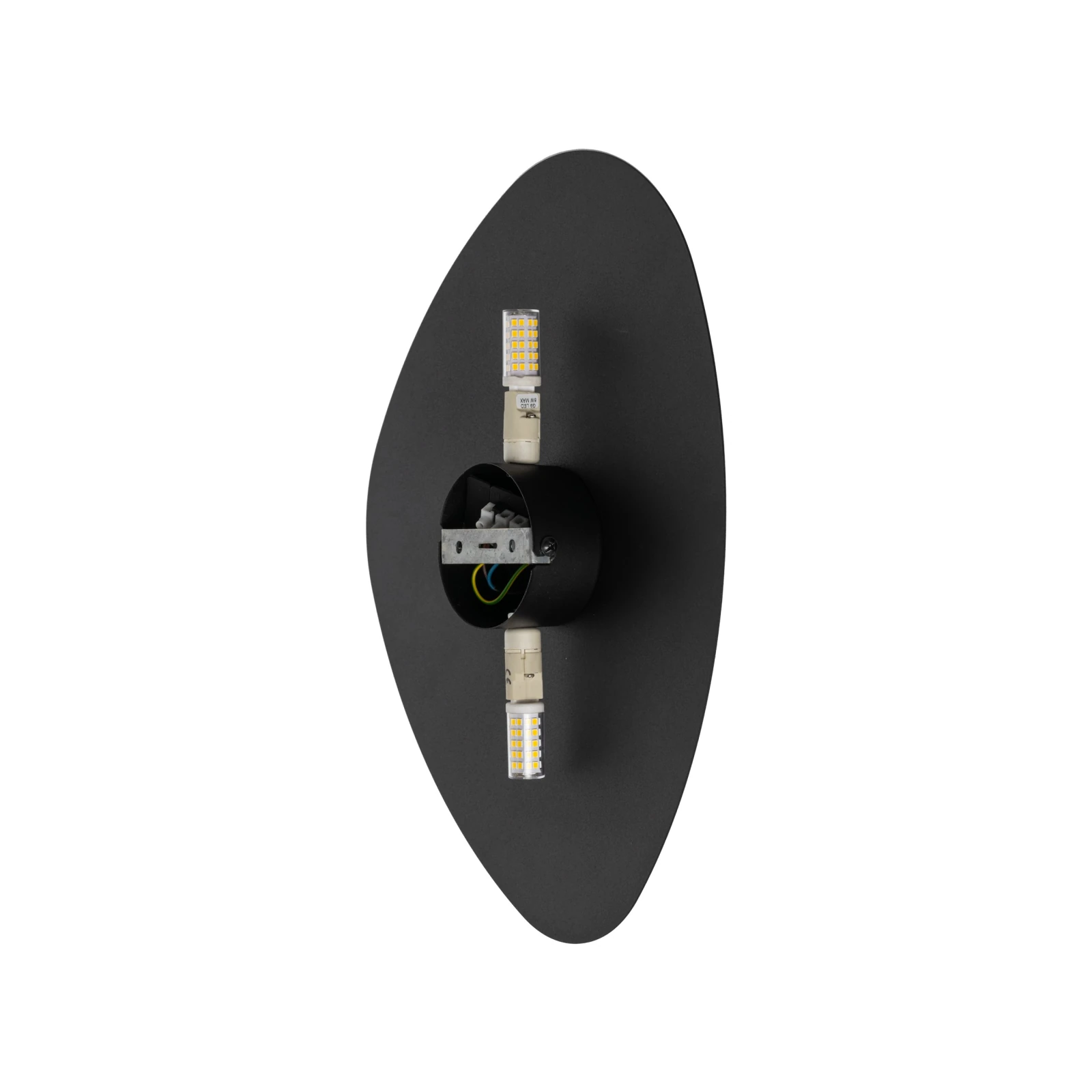 Wall light 2x8 W – stone shape, black, G9