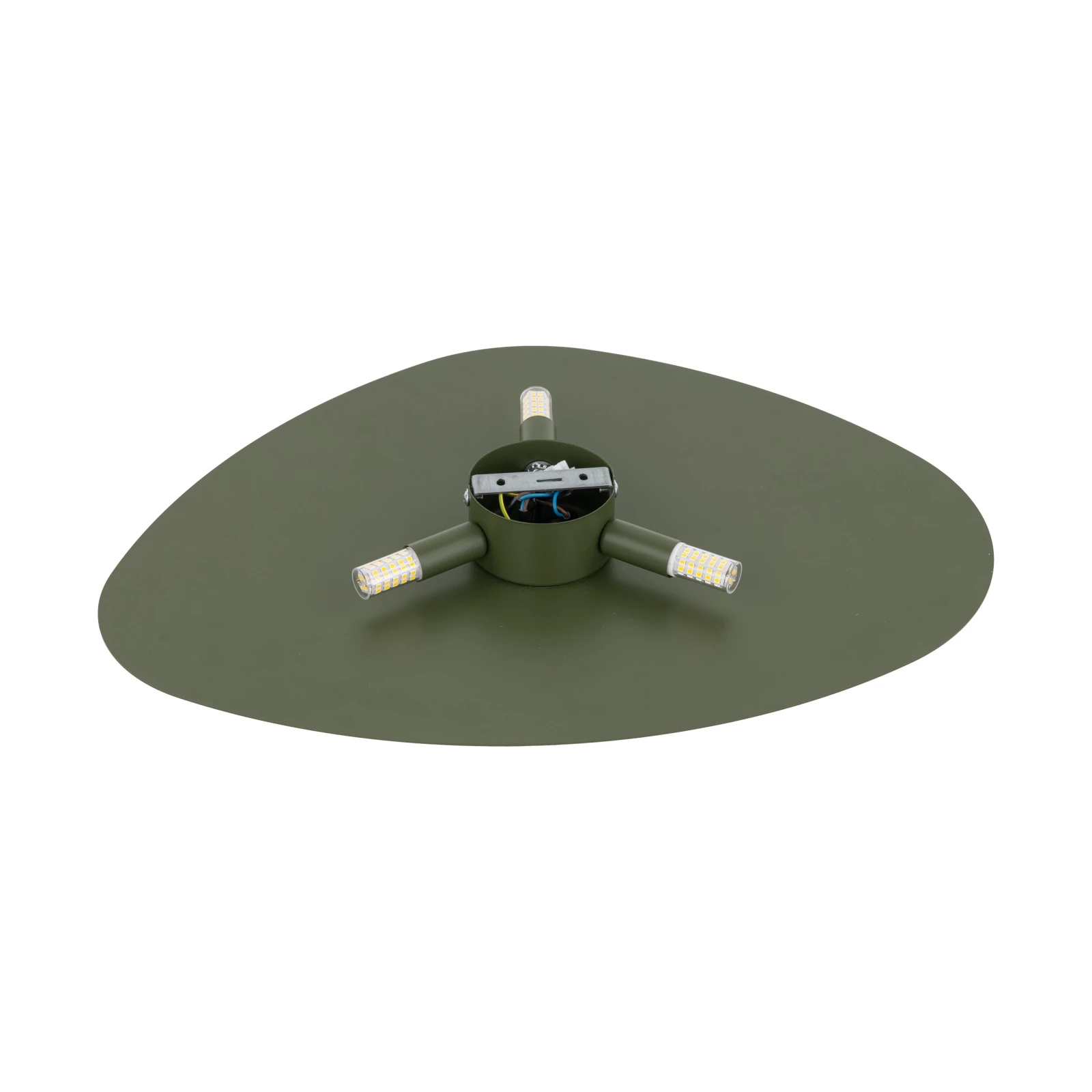 Wall light 3xG9 - stone shape, green, diffused glow