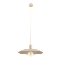 Pendant light 15 W – round, beige, E27 socket - Image 2