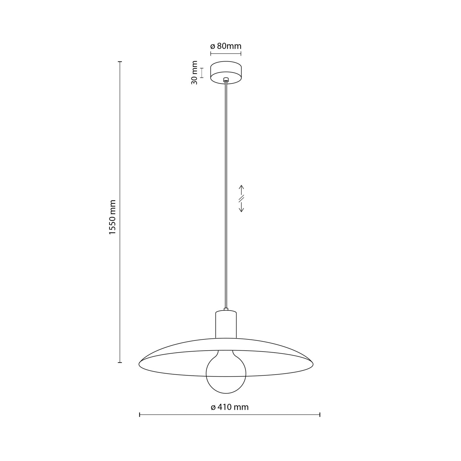 ASTRA 15 W pendant light – round brown E27 shade