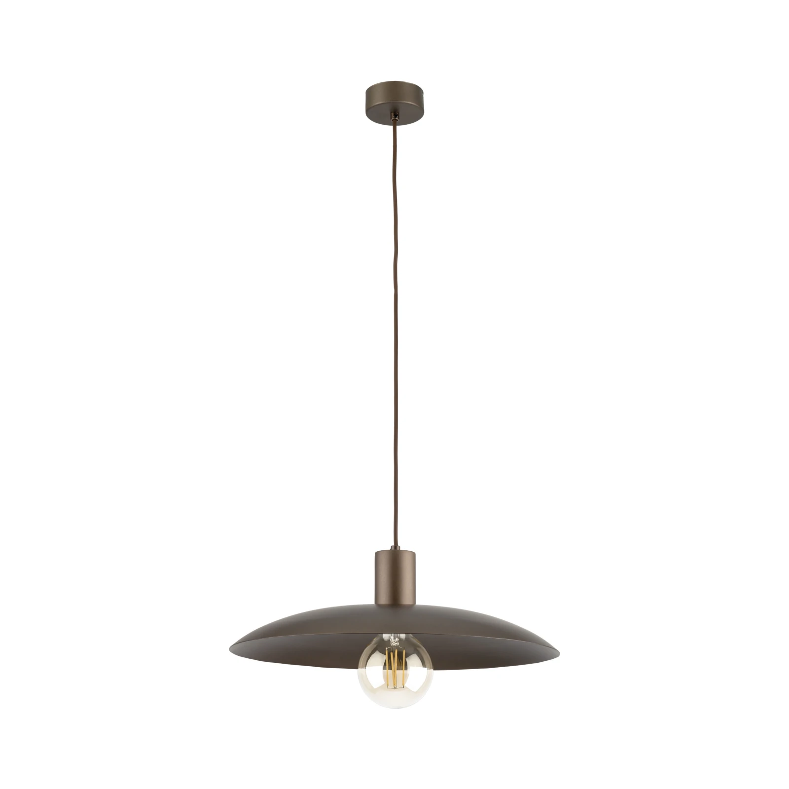 ASTRA 15 W pendant light – round brown E27 shade