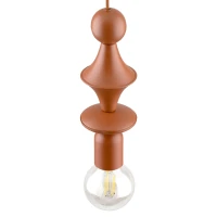 Pendant light E27 - slim tower shape, brick orange - Image 5