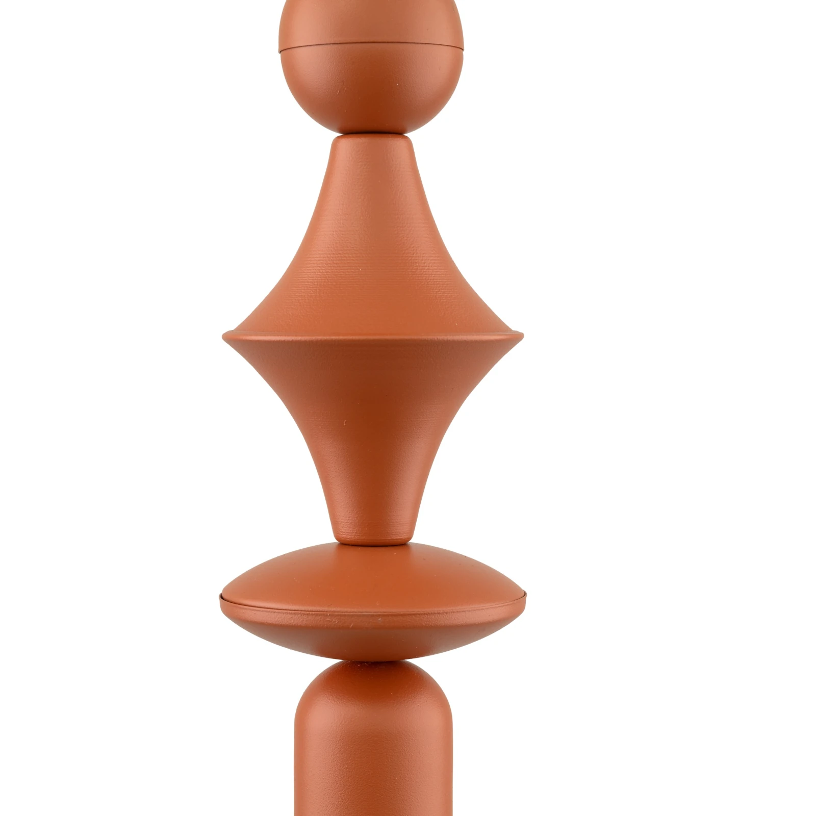 Pendant light E27 - slim tower shape, brick orange