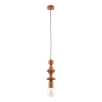 Pendant light E27 - slim tower shape, brick orange - Image 2