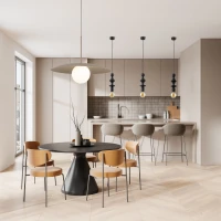 Pendant light E27 - slim tower shape, black finish - Image 5