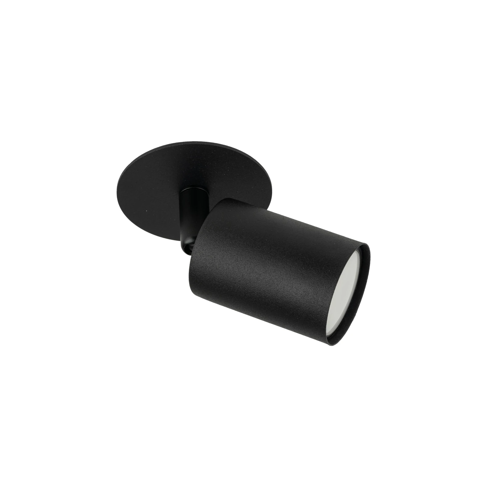 Recessed wall light 10 W – round, black, GU10 adjustable