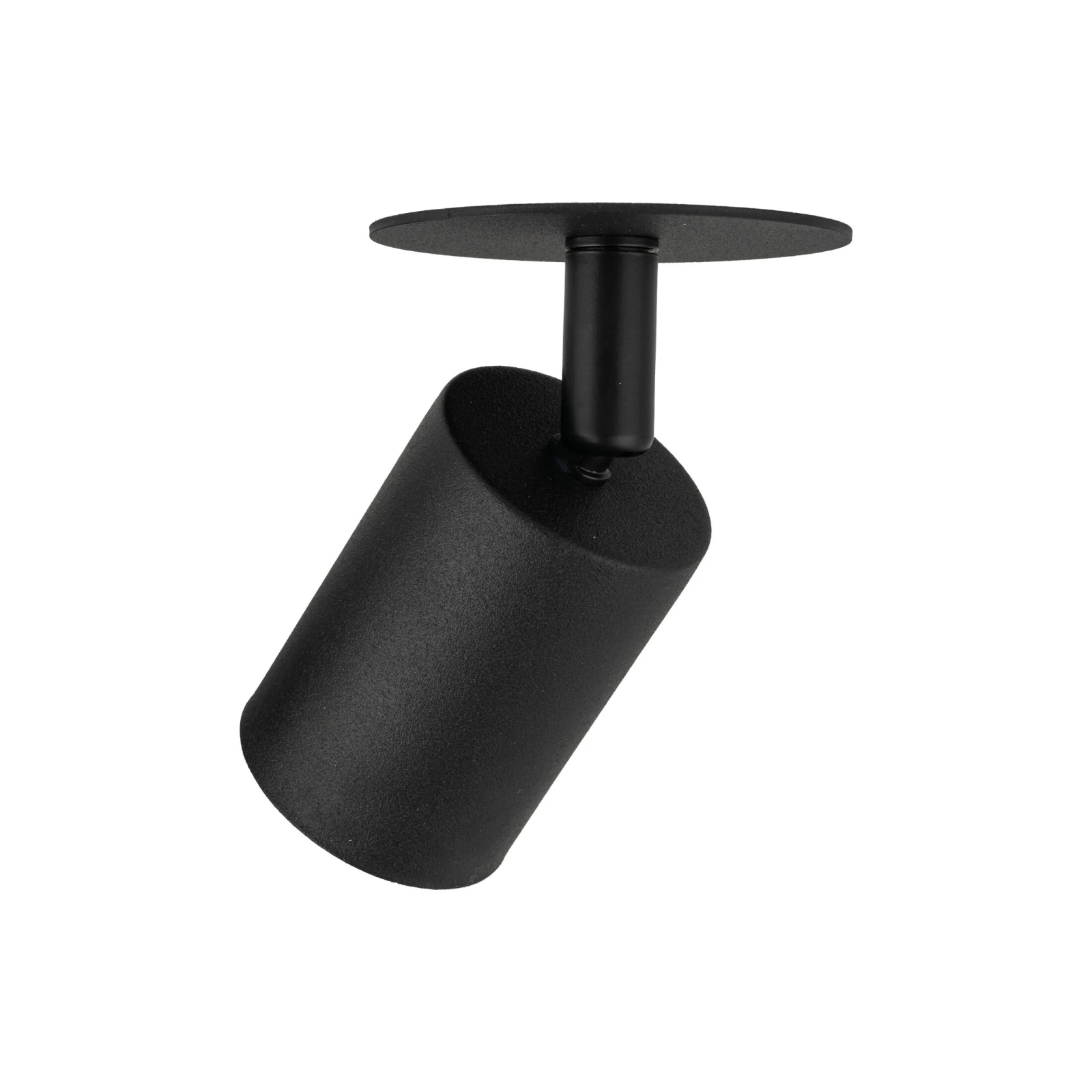 Recessed wall light 10 W – round, black, GU10 adjustable