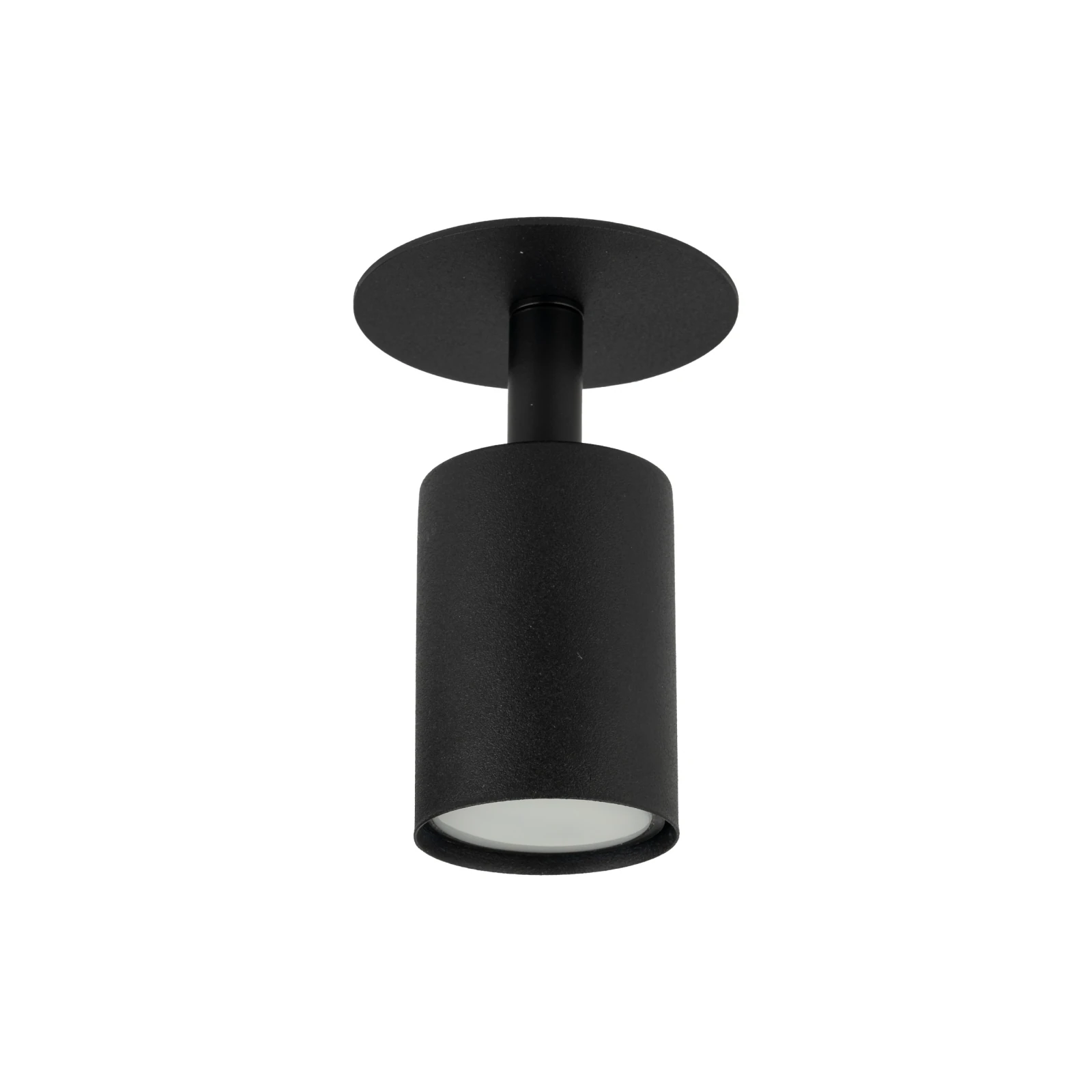 Recessed wall light 10 W – round, black, GU10 adjustable