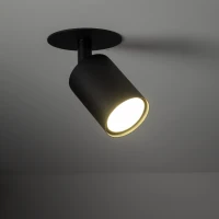 Recessed wall light 10 W – round, black, GU10 adjustable - Image 1