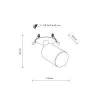 NEX 10 W wall light – white adjustable GU10 spotlight - Image 11