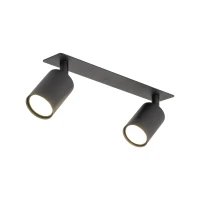 Recessed ceiling light 2 x 10 W – linear, black, GU10 - Image 4