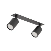 Recessed ceiling light 2 x 10 W – linear, black, GU10 - Image 1