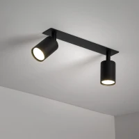 Recessed ceiling light 2 x 10 W – linear, black, GU10 - Image 2