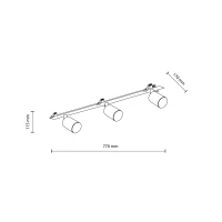 Recessed ceiling light NEX 3xGU10, white, adjustable - Image 7