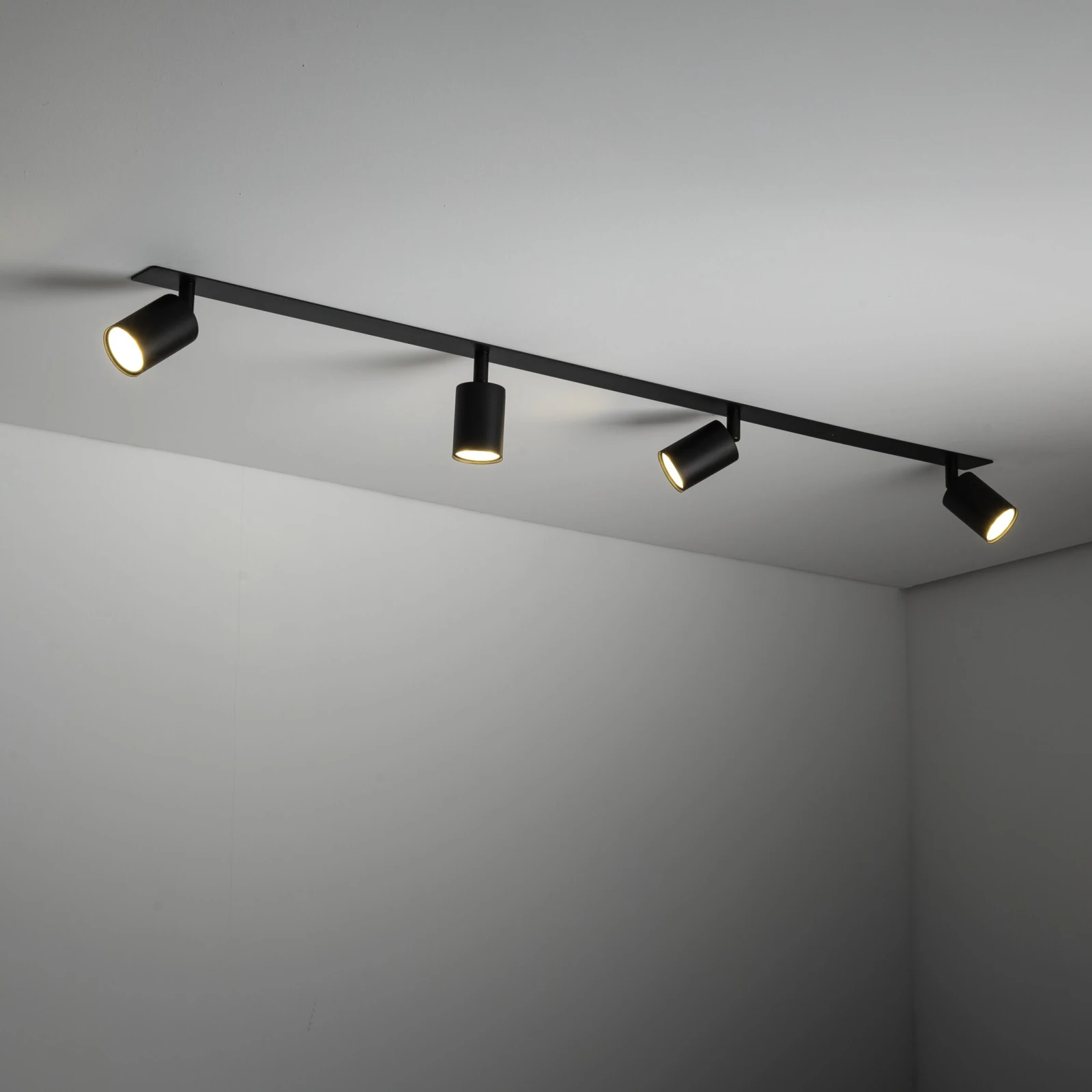 Recessed ceiling light NEX 4xGU10, black, adjustable