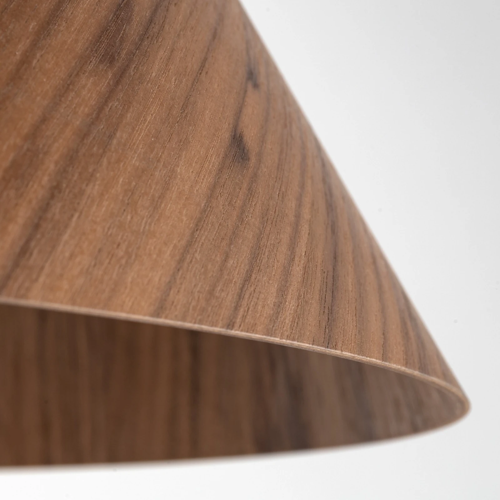 SOLIS WOOD 15 W pendant light – dark oak E27 cone
